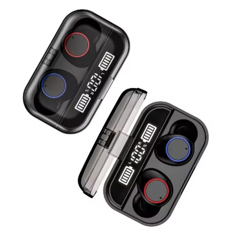 Portable TWS gaming earbuds with power bank charging case