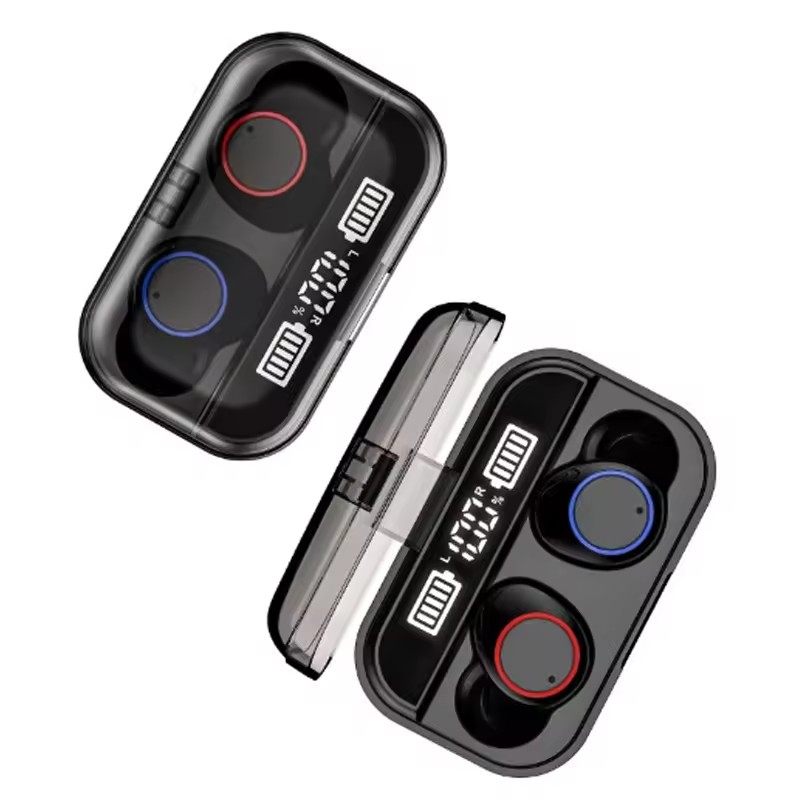 Portable TWS gaming earbuds with power bank charging case