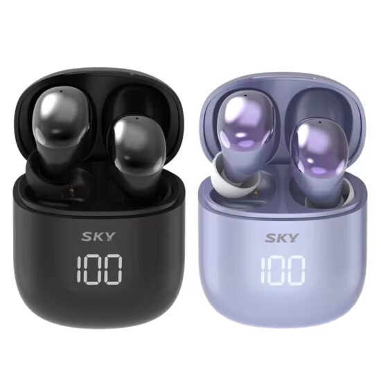 In-ear stereo earbuds with noise canceling and touch controls
