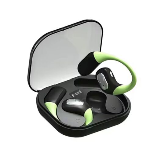 Open-ear gaming headset with microphone